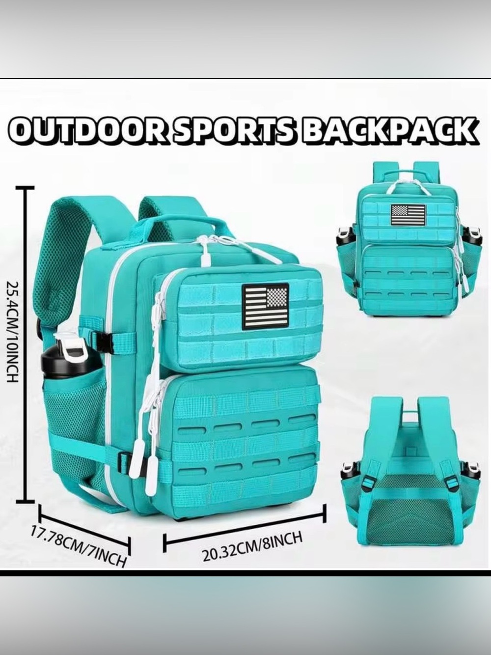 Outdoor Sports Backpack - Teal Tactical Daypack